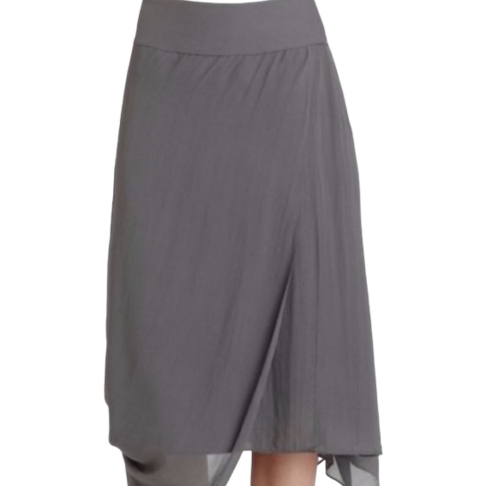EILEEN FISHER Draped Silk Georgette Skirt - NWT - Picture 3 of 11